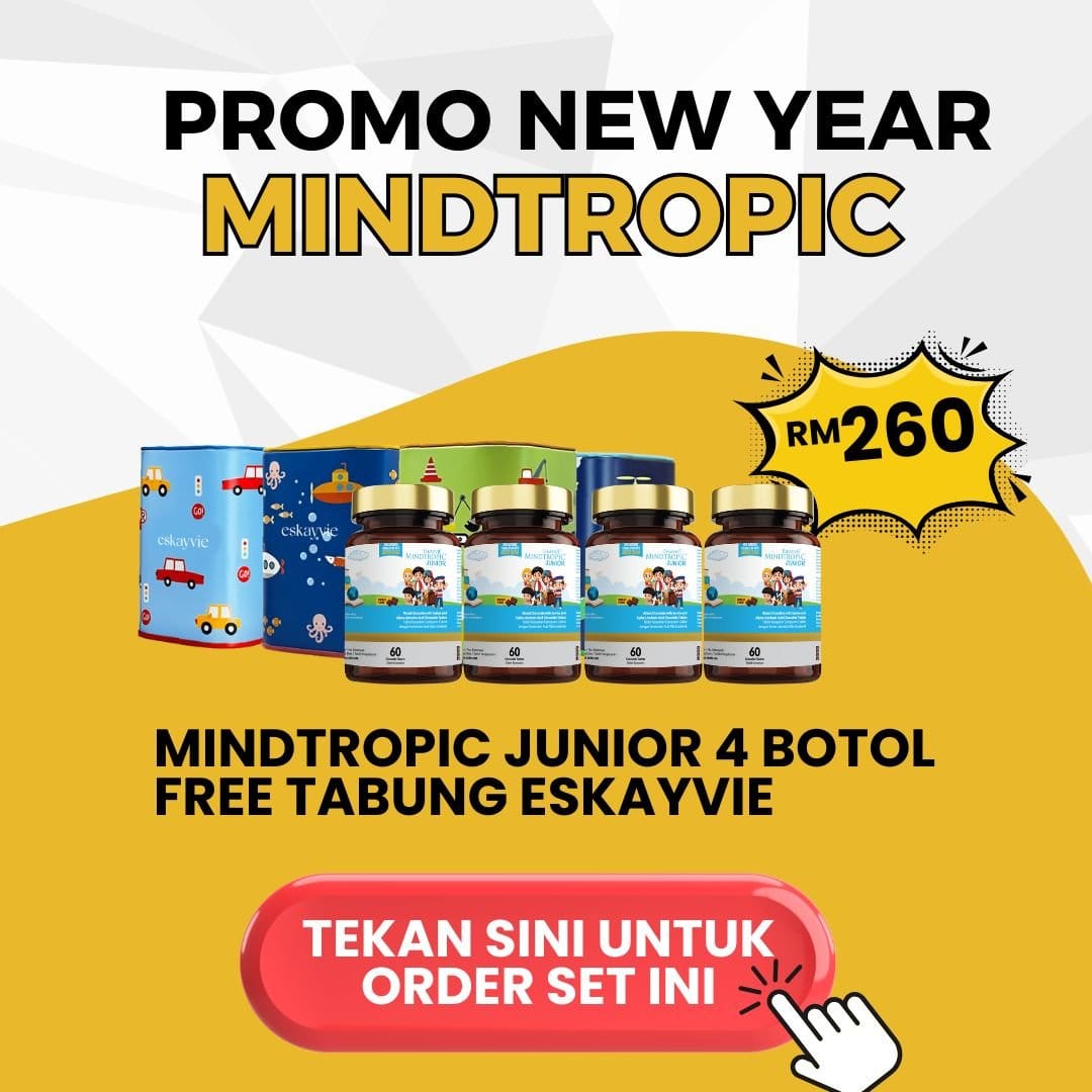 Mindtropic Junior 4 Botol - Free Tabung Eskayvie
